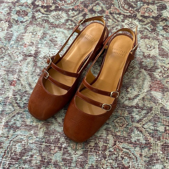 Sezane Paula Babies in Polished Camel Sz 38 (US 7) - Picture 7 of 12